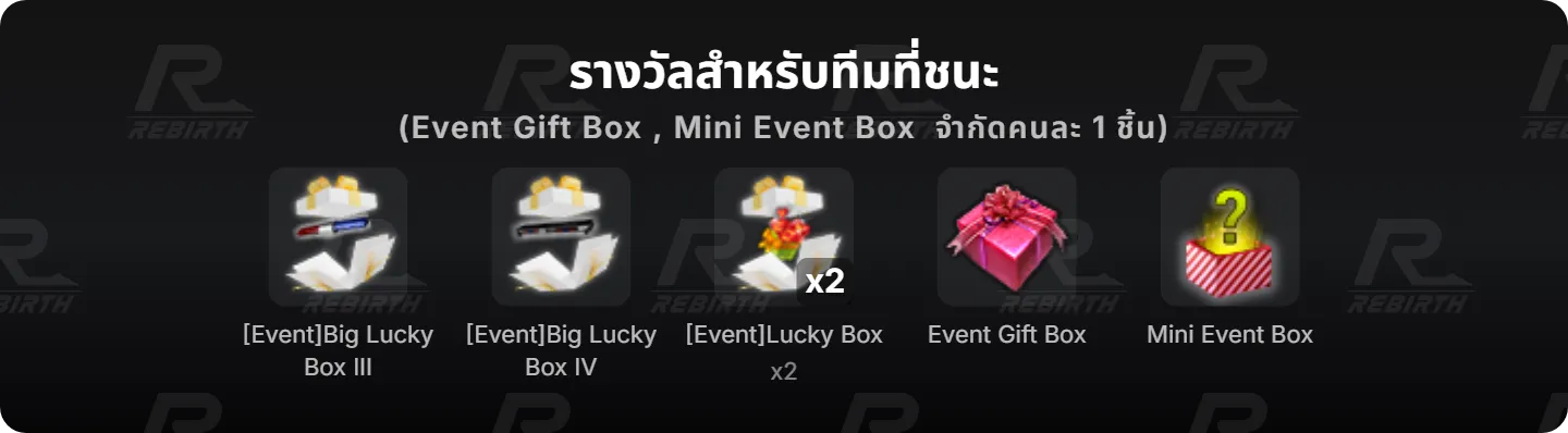 รางวัลสำหรับทีมที่ชนะ