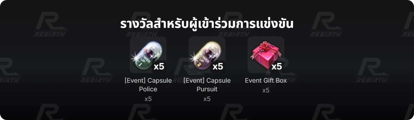 [Event] Capsule Police, [Event] Capsule Pursuit, Event Gift Box